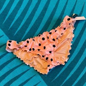 NWT👙VS Swim Bottoms Ruched Back Polka Dot